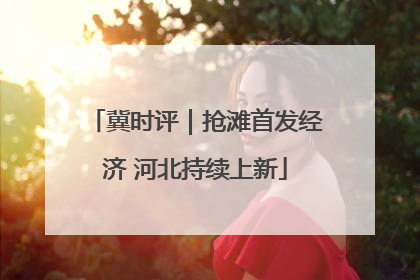 冀时评｜抢滩首发经济 河北持续上新