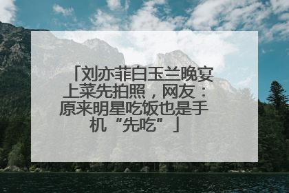 刘亦菲白玉兰晚宴上菜先拍照，网友：原来明星吃饭也是手机“先吃”