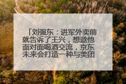刘强东：进军外卖前就告诉了王兴，想邀他面对面喝酒交流，京东未来会打造一种与美团不同的商业模式