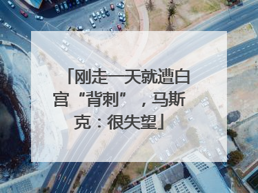 刚走一天就遭白宫“背刺”，马斯克：很失望