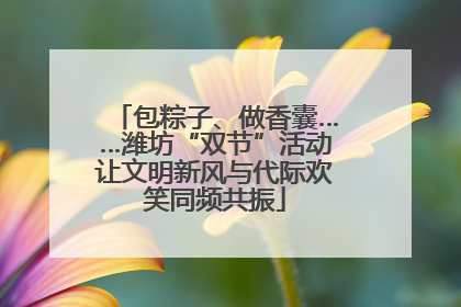 包粽子、做香囊……潍坊“双节”活动让文明新风与代际欢笑同频共振