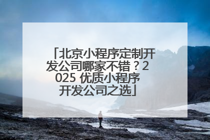 北京小程序定制开发公司哪家不错？2025 优质小程序开发公司之选