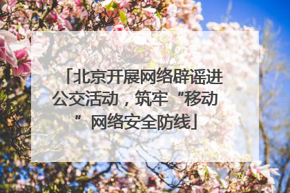 北京开展网络辟谣进公交活动，筑牢“移动”网络安全防线
