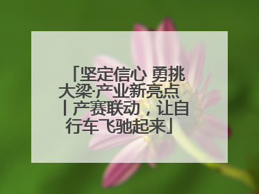 坚定信心 勇挑大梁·产业新亮点丨产赛联动，让自行车飞驰起来