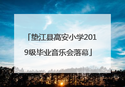 垫江县高安小学2019级毕业音乐会落幕