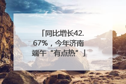 同比增长42.67%，今年济南端午“有点热”