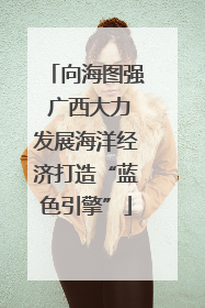 向海图强 广西大力发展海洋经济打造“蓝色引擎”
