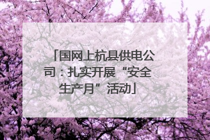 国网上杭县供电公司：扎实开展“安全生产月”活动