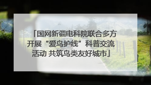 国网新疆电科院联合多方开展“爱鸟护线”科普交流活动 共筑鸟类友好城市