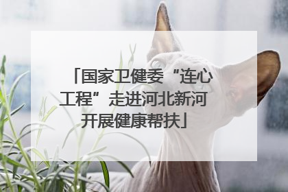 国家卫健委“连心工程”走进河北新河开展健康帮扶