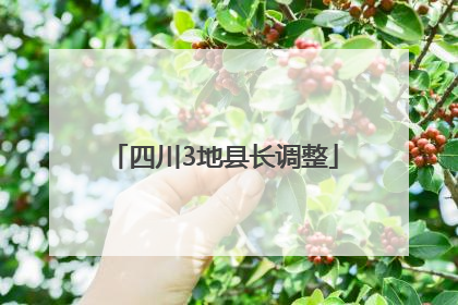 四川3地县长调整