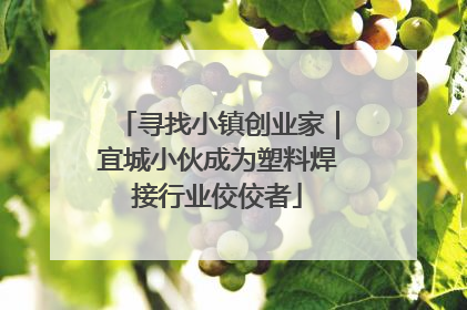 寻找小镇创业家｜宜城小伙成为塑料焊接行业佼佼者