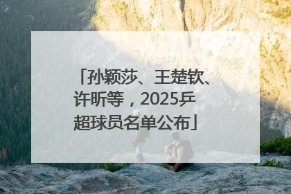 孙颖莎、王楚钦、许昕等，2025乒超球员名单公布