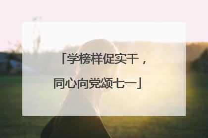 学榜样促实干，同心向党颂七一