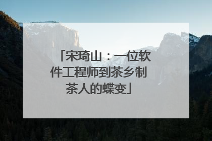 宋琦山：一位软件工程师到茶乡制茶人的蝶变