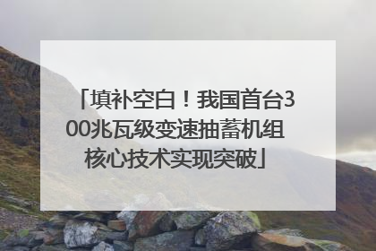 填补空白！我国首台300兆瓦级变速抽蓄机组核心技术实现突破