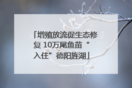 增殖放流促生态修复 10万尾鱼苗“入住”德阳旌湖