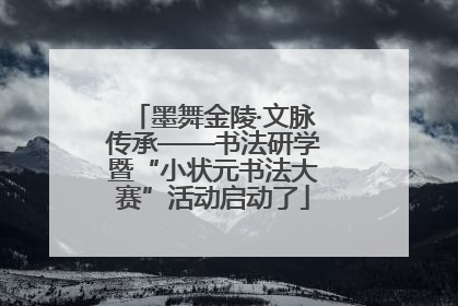 墨舞金陵·文脉传承——书法研学暨“小状元书法大赛”活动启动了