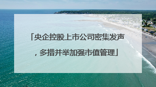央企控股上市公司密集发声，多措并举加强市值管理