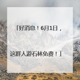 好消息！6月1日，这群人游石林免费！