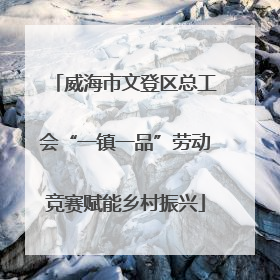 威海市文登区总工会“一镇一品”劳动竞赛赋能乡村振兴