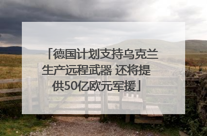 德国计划支持乌克兰生产远程武器 还将提供50亿欧元军援