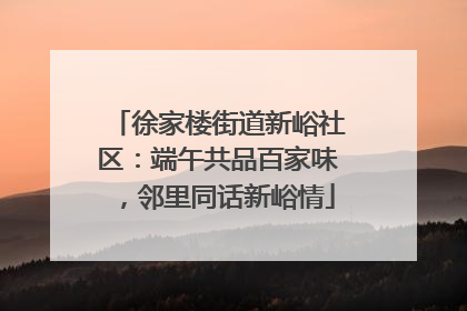 徐家楼街道新峪社区：端午共品百家味，邻里同话新峪情