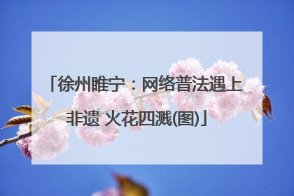 徐州睢宁：网络普法遇上非遗 火花四溅(图)