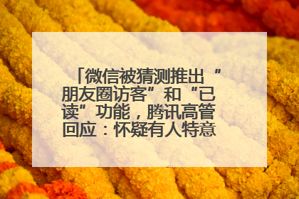 微信被猜测推出“朋友圈访客”和“已读”功能，腾讯高管回应：怀疑有人特意反复翻炒流量