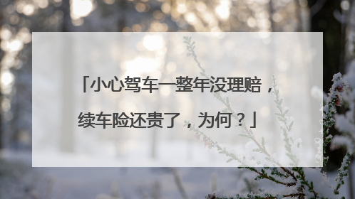 小心驾车一整年没理赔，续车险还贵了，为何？