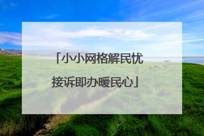 小小网格解民忧 接诉即办暖民心