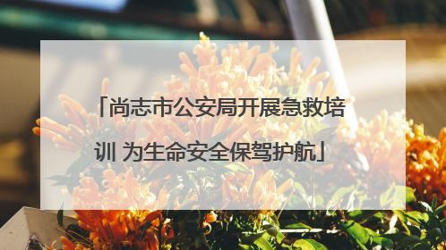 尚志市公安局开展急救培训 为生命安全保驾护航