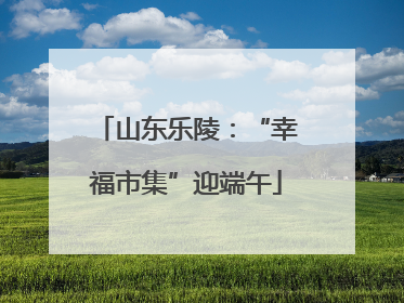 山东乐陵：“幸福市集”迎端午
