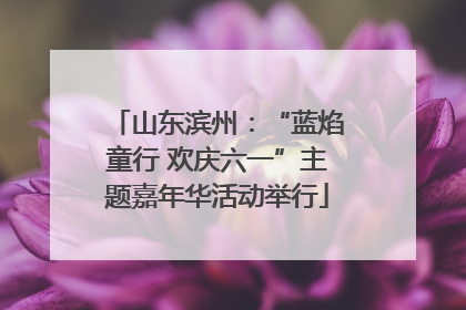 山东滨州：“蓝焰童行 欢庆六一”主题嘉年华活动举行