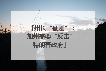 州长“硬刚”：加州需要“反击”特朗普政府