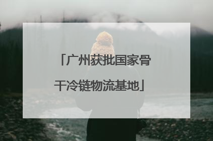 广州获批国家骨干冷链物流基地