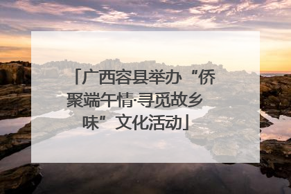 广西容县举办“侨聚端午情·寻觅故乡味”文化活动