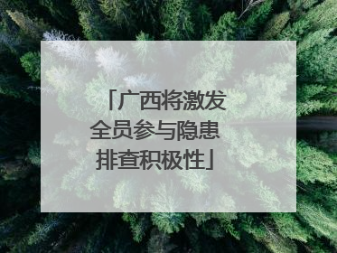 广西将激发全员参与隐患排查积极性