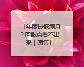 年度最低满月？肉眼真看不出来｜图集