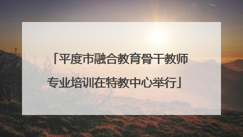 平度市融合教育骨干教师专业培训在特教中心举行