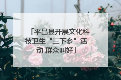 平昌县开展文化科技卫生“三下乡”活动 群众叫好
