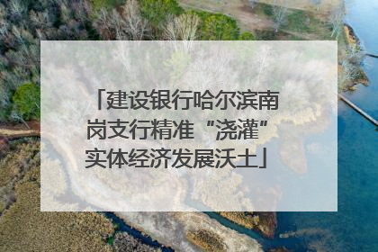 建设银行哈尔滨南岗支行精准“浇灌”实体经济发展沃土