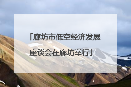 廊坊市低空经济发展座谈会在廊坊举行
