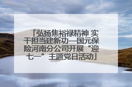 弘扬焦裕禄精神 实干担当建新功—国元保险河南分公司开展“迎七一”主题党日活动
