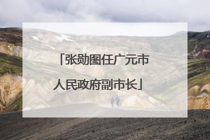 张勋图任广元市人民政府副市长