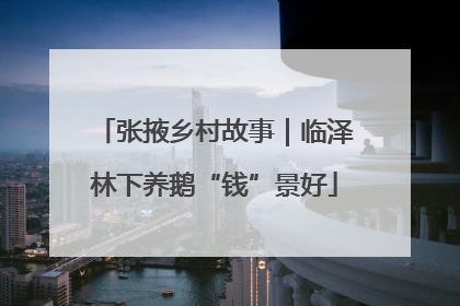 张掖乡村故事｜临泽林下养鹅“钱”景好
