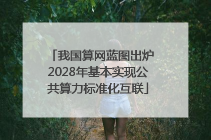 我国算网蓝图出炉 2028年基本实现公共算力标准化互联