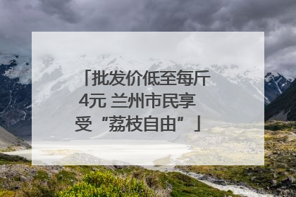 批发价低至每斤4元 兰州市民享受“荔枝自由”