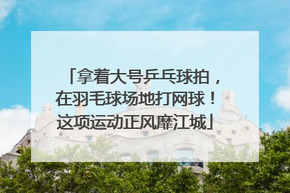 拿着大号乒乓球拍，在羽毛球场地打网球！这项运动正风靡江城