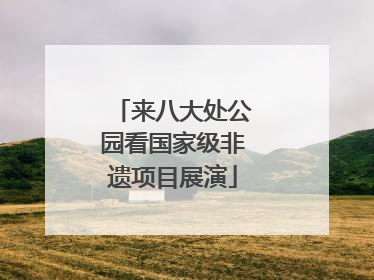 来八大处公园看国家级非遗项目展演